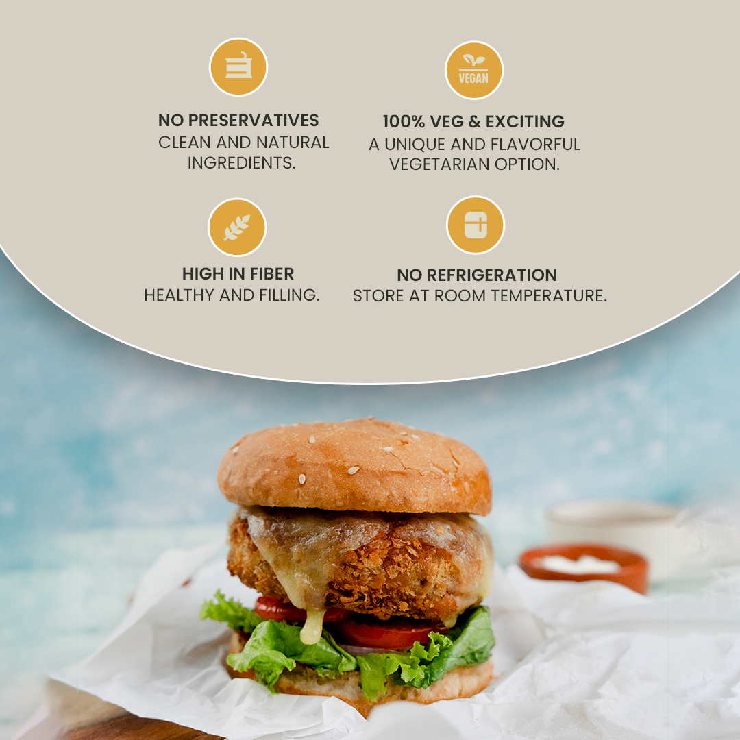 Supreme Burger Patty - Pack of 2 | No Preservatives | Juicy & Hearty for Every Bite