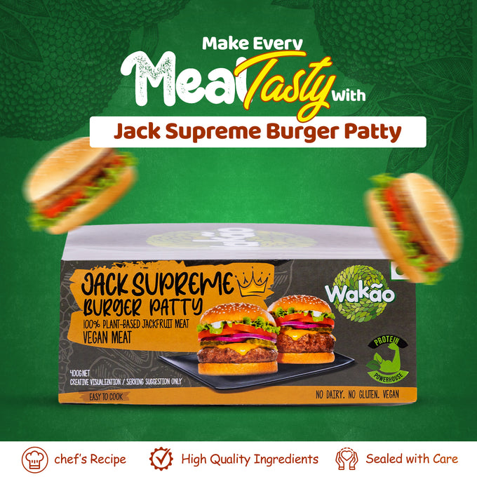 Wakao Supreme Burger Patty | 100% Plant-Based | Gluten Free